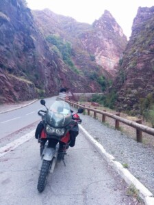 Spectacular roads in red canyons in the south of France (Drome region)