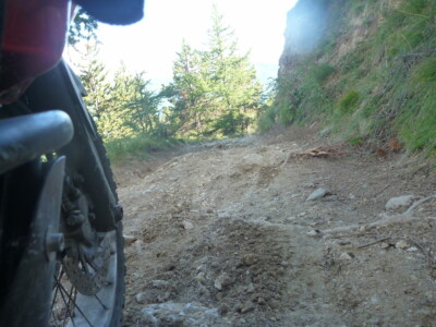 The track to Forte Pramand