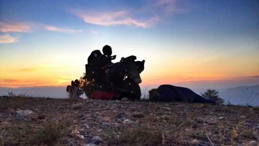Early morning on a wild camp spot in the Pyrenees