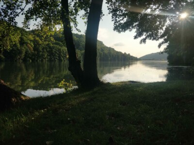 Evening view on the Moselle river, just east of Toul at Villey-le-sec