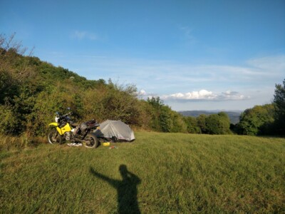Wild camp spot at Viremont, just west of the Ain basin