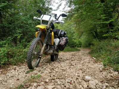 Steep section of the TET at Arbent. Too steep for me, so I turned around
