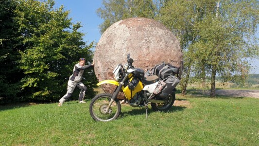 A globe at Esley, just west of the Vosges