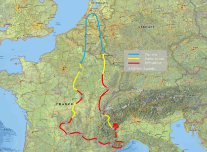 Initial plan for the route