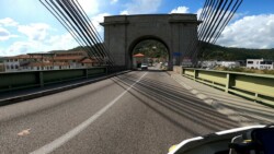 Crossing the Ardeche river at Aubenas