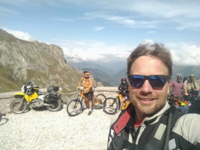 The obligatory picture on the Tornante della Boaria on the via del Sale