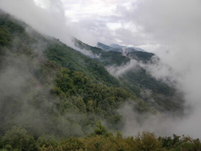 Mysty hills after rain close to Pigna