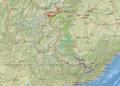 The recorded route of this section